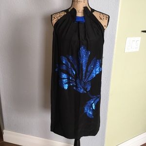 Black Silk & Sequin Robert Rodriguez Dress